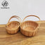 Small Wood Picnic Basket Handle for Fruit Vegetable Flower Gathering Woven Garden Gift Baskets for Picnics Special Occasions