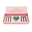 Mother's Day High-end Coated Paper Heart-shaped Gift Box with Sweet Words From Mom Floral Craft Flower Arrangement Rigid Box