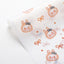 Labubu Magic Edge Heart Bow Korean Fresh Flower Bouquet Wrapping Paper Cartoon Doll Floral Materials Packaging