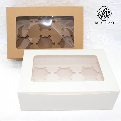 Eco-friendly Recyclable Plastic Cupcake & Muffin Packaging Box with Custom Printed Patterns and Logos