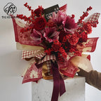 New Hera light luxury paper series flower wrapping paper red bouquet thousand bird grid thickened waterproof bag flower paper material