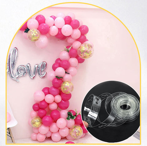Balloon chain 5m double hole single hole balloon chain birthday background wall arrangement wedding decoration strips balloon firecracker chain