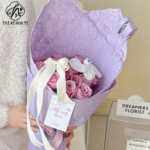 Waltz Fluffy Textured Ribbon Flower Bouquet Bag Decorative Ribbon Gift Ribbon Floral DIY Florist Materials