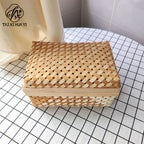 Handmade wooden storage box directly from the manufacturer Outdoor picnic basket Wedding souvenir Decorative handicrafts Shooting props