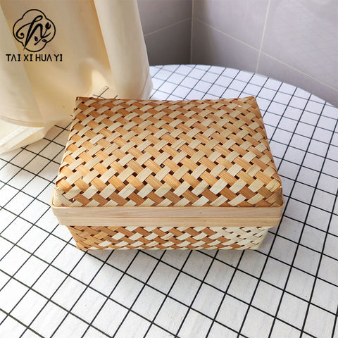 Handmade wooden storage box directly from the manufacturer Outdoor picnic basket Wedding souvenir Decorative handicrafts Shooting props