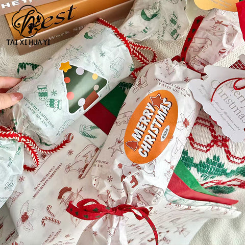 Christmas Themed Flower Coated Wrapping Paper Roll White Eco-friendly Offset/Silk Screen Printing Single Side