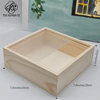 Holiday light luxury high-grade wooden flower box, flower sunflower arrangement square gift box, flower shop DIY floral materials