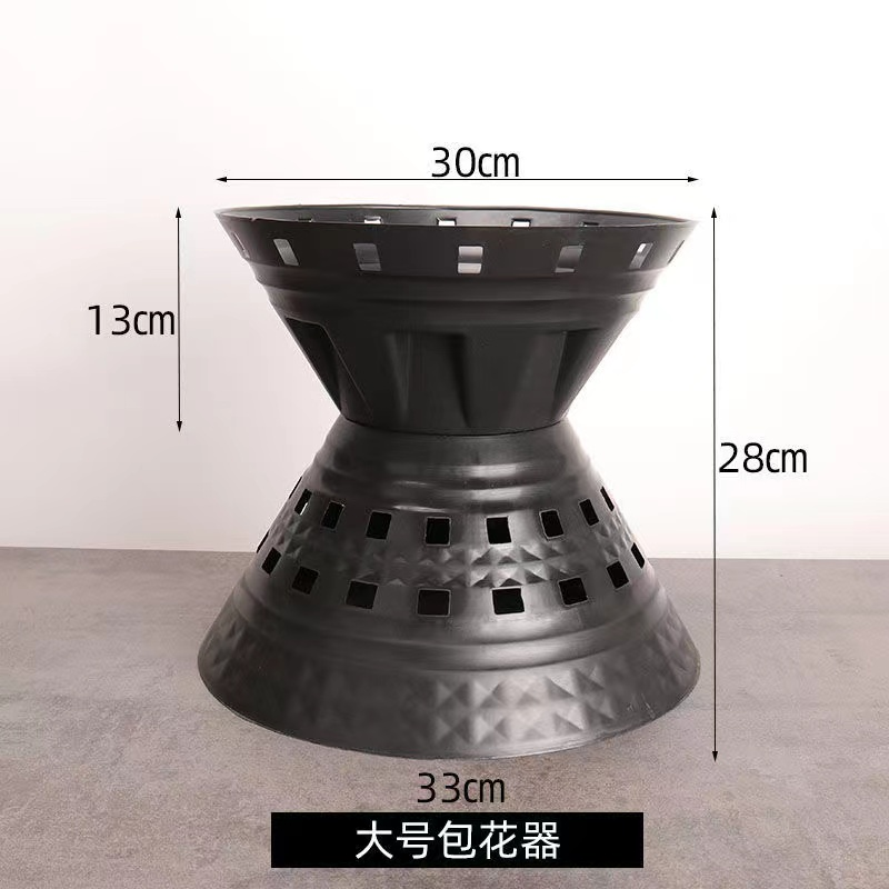 Christmas Design Plastic Container Flower Holder with Drainage Hole for Garden Use-Durable Modern Minimalist