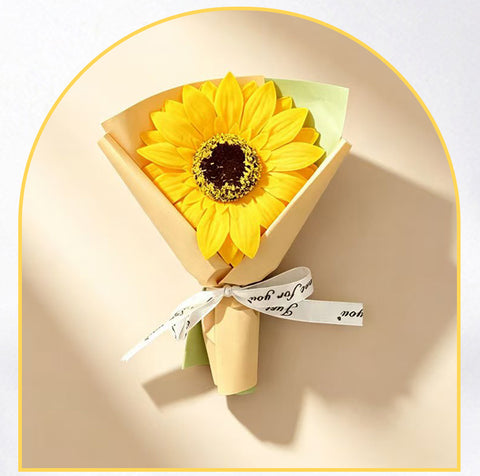 Sunflower Head Soap Flower Head Soap Flower Head Simulation Flower Sunflower DIY Teachers' Day Bouquet Manufacturer Wholesale