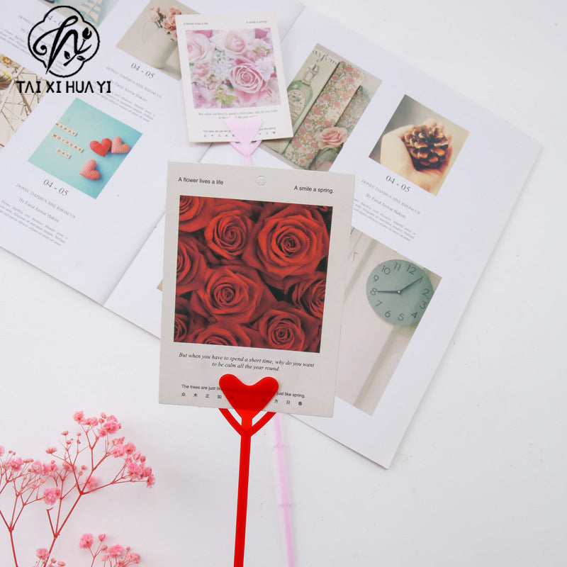 23 long bouquet plastic short insert greeting card card clip flower love insert card clip flower basket insert rod flower shop supplies Main image