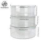 New large-capacity PET fruit flower box food grade round waterproof transparent flower fruit flower arrangement gift box empty box