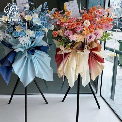 1. 28-meter raised flower rack, flower shop opening, cloth belt tripod, wooden triangular frame, flower arrangement rack wholesale
