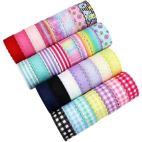 3cm Solid Color Lace Hollow Grosgrain Ribbon Eco-Friendly Durable Modern DIY Handmade Bow Headgear Hair Valentine's Day Wedding