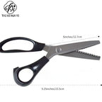 Tooth cloth scissors triangular dog teeth serrated tailor scissors handmade lace scissors arc wave scissors thread serrated scissors