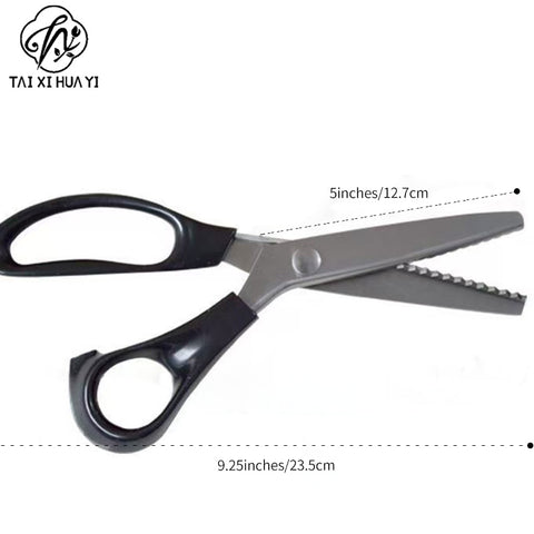 Tooth cloth scissors triangular dog teeth serrated tailor scissors handmade lace scissors arc wave scissors thread serrated scissors