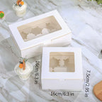 Eco-friendly Recyclable Plastic Cupcake & Muffin Packaging Box with Custom Printed Patterns and Logos