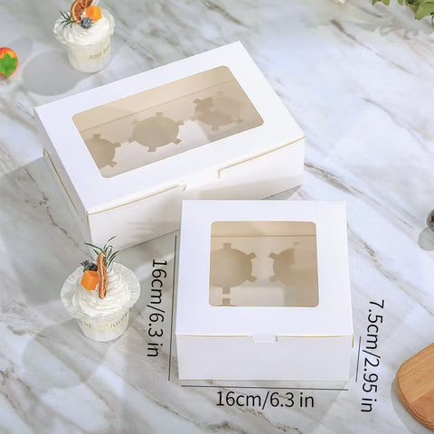 Eco-friendly Recyclable Plastic Cupcake & Muffin Packaging Box with Custom Printed Patterns and Logos