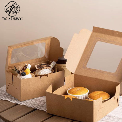 1/2/4/6/12 capsules window muffin box baking snow meiniang egg tart box packaging box cupcake packaging box