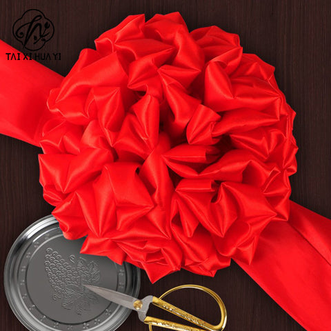 The opening of the big safflower ball, the ribbon cutting award, the unveiling of the red hydrangea wedding car, the new car, the car delivery, and the housewarming door