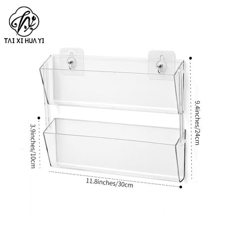 Internet celebrity wall-mounted card storage rack, fully transparent acrylic flower shop bouquet greeting card finishing rack floral materials