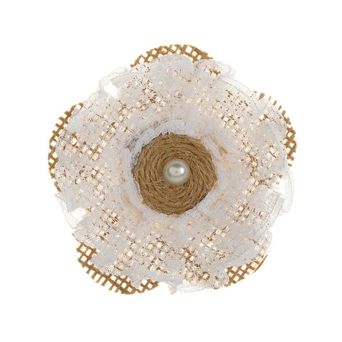 Burlap Fabric Rose Flowers Wedding Jute Linen Fabric Handmade Eco-friendly DIY Crafts Accessory Decor