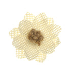 Burlap Fabric Rose Flowers Wedding Jute Linen Fabric Handmade Eco-friendly DIY Crafts Accessory Decor