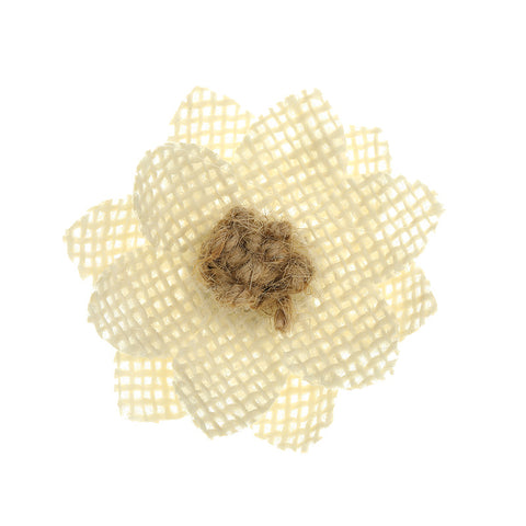 Burlap Fabric Rose Flowers Wedding Jute Linen Fabric Handmade Eco-friendly DIY Crafts Accessory Decor