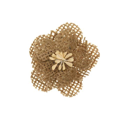 Burlap Fabric Rose Flowers Wedding Jute Linen Fabric Handmade Eco-friendly DIY Crafts Accessory Decor