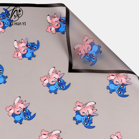 Floral Materials Stitch Cute Cartoon Bouquet Wrapping Paper Mist Paper Waterproof Bouquet Gift Wrapping Florist Supplies