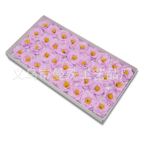 Christmas camellia fragrant soap flower large flower head soap flower gift box, bouquet decoration, artificial flower DIY materials wholesale