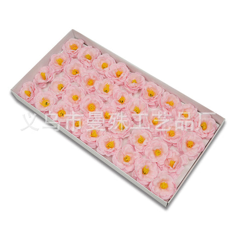 Christmas camellia fragrant soap flower large flower head soap flower gift box, bouquet decoration, artificial flower DIY materials wholesale