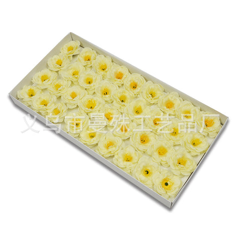 Christmas camellia fragrant soap flower large flower head soap flower gift box, bouquet decoration, artificial flower DIY materials wholesale