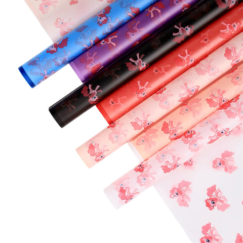 Cross-border hot-selling cartoon pony Baoli Ouya paper thickened waterproof flower flower paper pony head flower packaging material