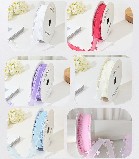 Bilateral love ribbon, hair accessories DIY bow flower gift packaging ribbon cross-border binding belt