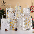 Christmas gift bag cartoon christmas tree souvenir bag holiday party snack packaging bag kraft paper bag