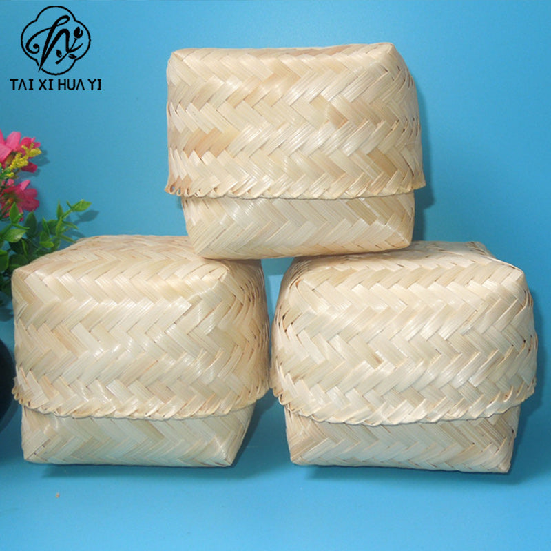 Factory bamboo weaving gift boxes, bamboo boxes, wedding candy boxes, candy baskets, souvenir gift packaging boxes, folk crafts, covered bamboo Secondary image