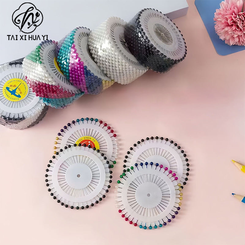 Pearlescent needle positioning needle, pearlescent pin plastic pin, colored pearlescent needle, fixed clothing accessories needle รูปสินค้าหลัก
