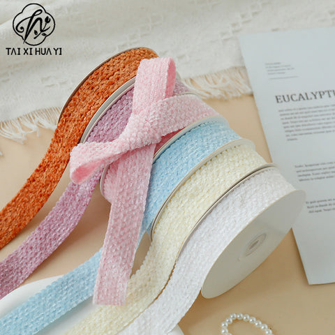 Waltz Fluffy Textured Ribbon Flower Bouquet Bag Decorative Ribbon Gift Ribbon Floral DIY Florist Materials