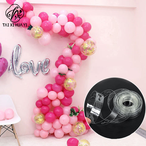 Balloon chain 5m double hole single hole balloon chain birthday background wall arrangement wedding decoration strips balloon firecracker chain