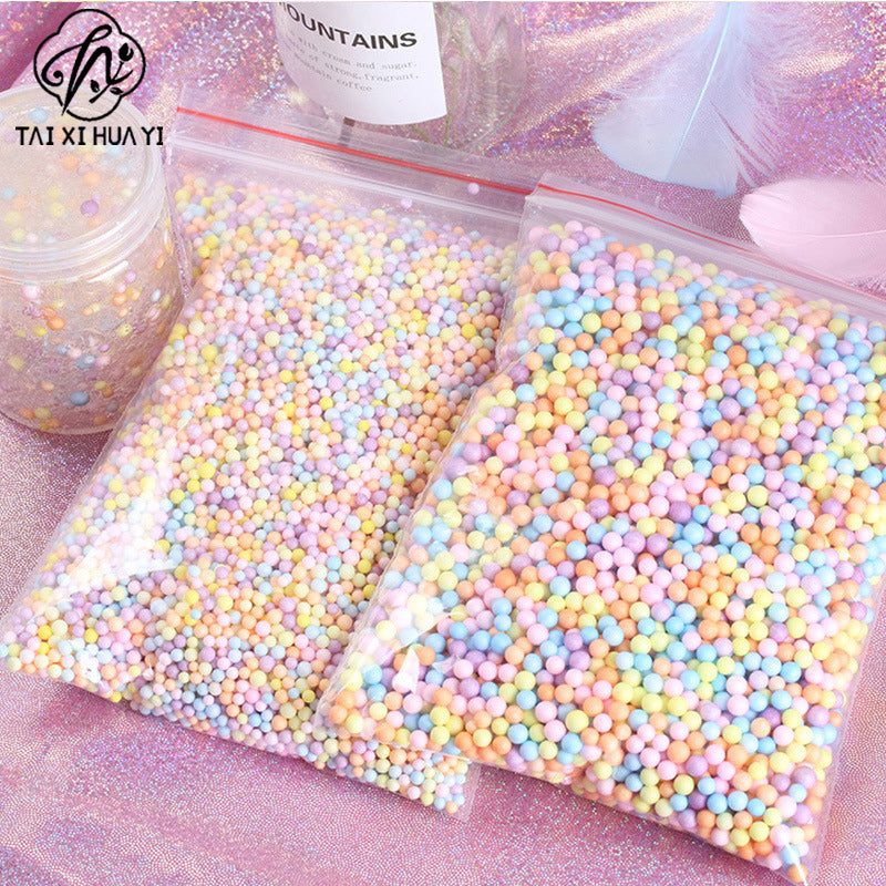 10G Internet celebrity gift box Girls Heart Birthday Foam Ball Slime Filled Granular Colorful Macaron Foam Ball