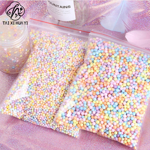 10G Internet celebrity gift box Girls Heart Birthday Foam Ball Slime Filled Granular Colorful Macaron Foam Ball