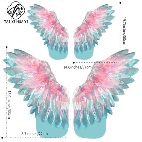 Birds and Sky Shaping Feather Wings Wrapping Paper Flower Bouquet Handmade DIY Floral Materials Mother's Day