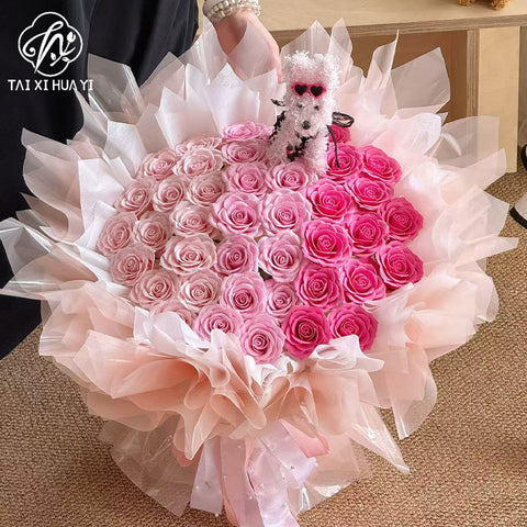 Qixi Festival new soap flower head pride rose aromatherapy immortal flower seven layers soap flower simulation flower wholesale