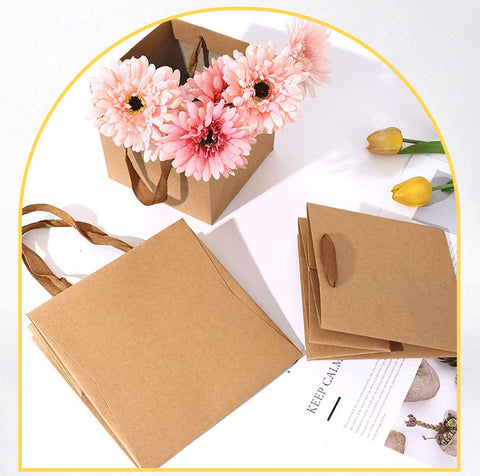 Cross-border kraft paper bag small gift bag flower tote bag cake packaging bag clothing oversized gift bag wholesale