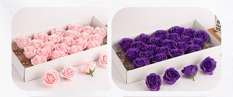 Soap flower five-layer soap rose head Valentine's Day DIY bouquet gift box packaging material simulation head high simulation