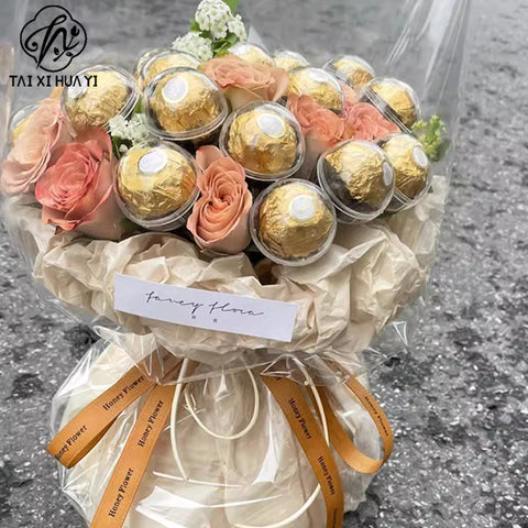 Ferrero Chocolate Cup Clear Chocolate Holder Bouquet Flower Packaging DIY Making Materials Supplies Valentine's Day