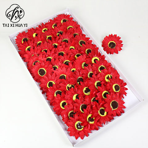 Christmas big daisy soap flower head daylight chrysanthemum bouquet gift box decoration simulation DIY material flower material wholesale