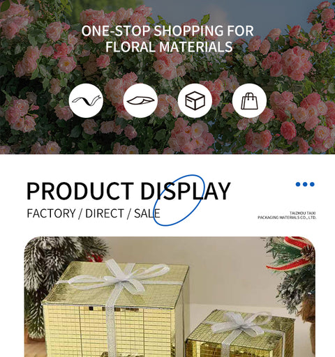 Customized Portable Pink Square Paper Gift Box with UV Coating Bow Mug Set Pen Wine Lid