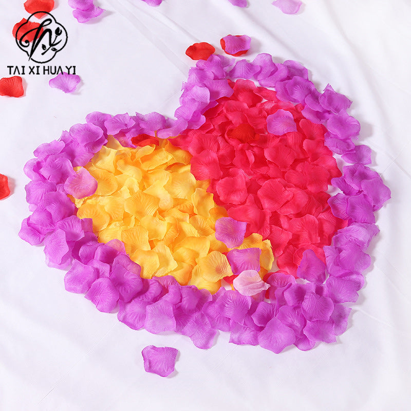 Wholesale wedding scene hand-thrown flower non-woven fabric simulated petals wedding room wedding bed decoration petals 120 pieces/bag รูปสินค้าหลัก