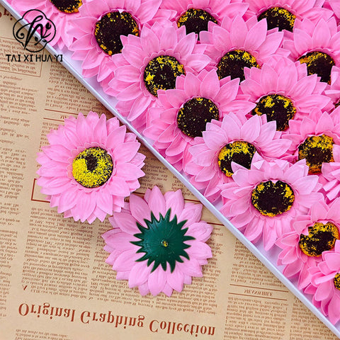 Christmas big daisy soap flower head daylight chrysanthemum bouquet gift box decoration simulation DIY material flower material wholesale